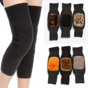 thermal fleece knee warmer for winter joint pain support