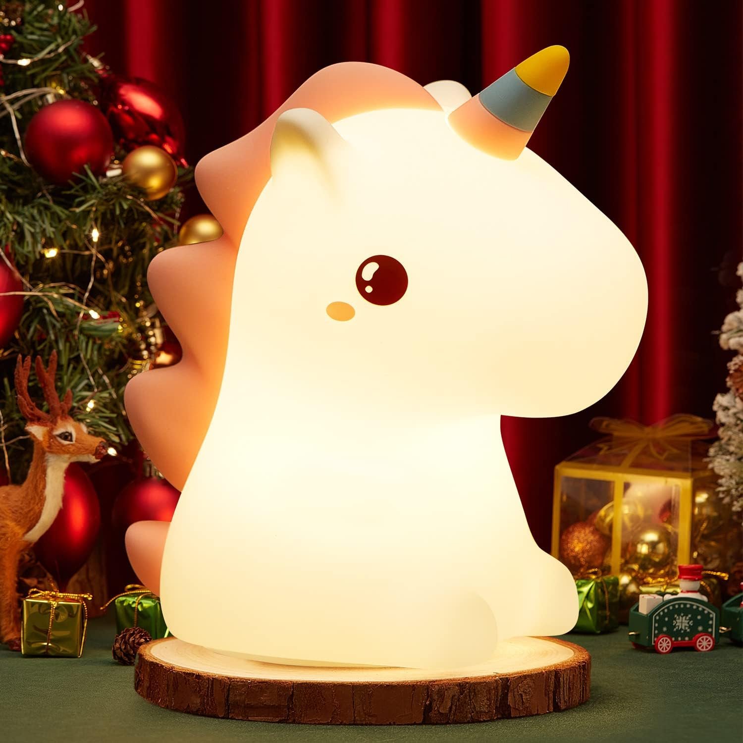 unicorn lamp with soft calming glow for bedrooms and nurseries