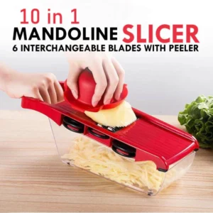 10 in 1 mandoline slicer vegetable fruit cutter multifunction kitchen chopper with stainless steel blades