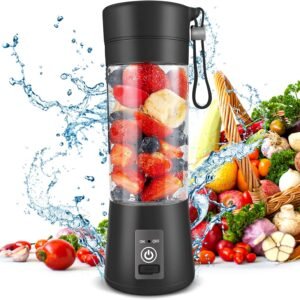 Portable USB Rechargeable Blender – Mini Personal Smoothie Maker with 6 Blades
