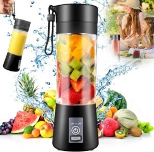 Mini Portable USB Rechargeable Juicer Blender 6 Blades 380ml Smoothie Maker