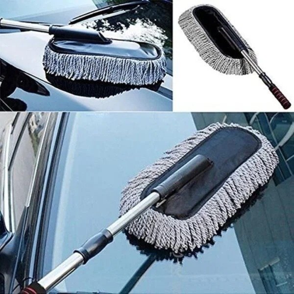 premium microfiber car duster scratch free car cleaning brush for interior and exterior